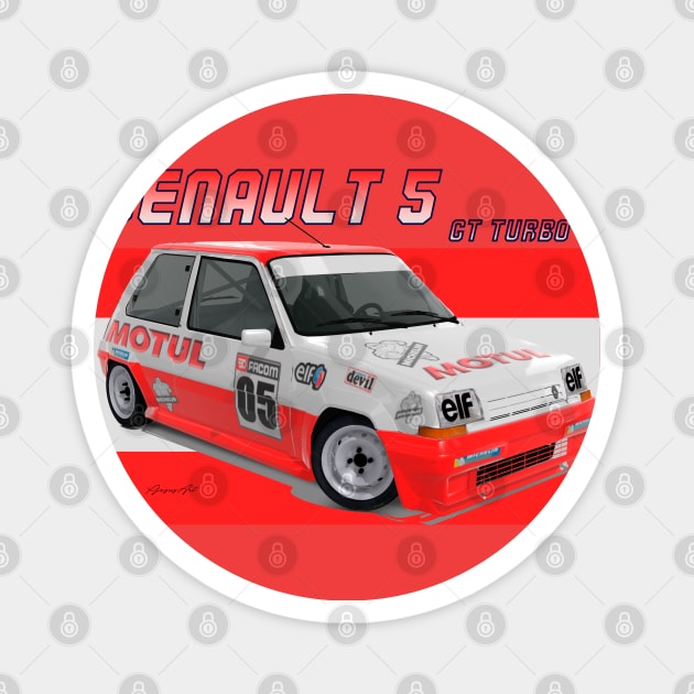 Renault 5 GT Turbo Magnet by PjesusArt